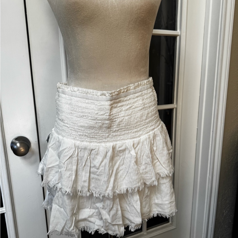 Aerie White Tiered Skirt - Picture 1 of 5